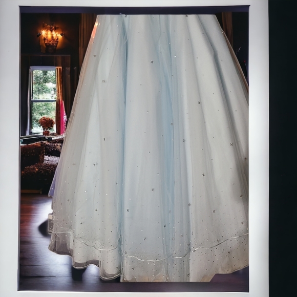 Womens 7/8 powder blue morilee ballgown. - Picture 5 of 16